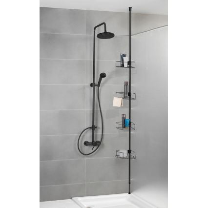 WENKO 24568100-DOLCEDO kulmahylly 31x230 cm ruostumaton teräs/musta