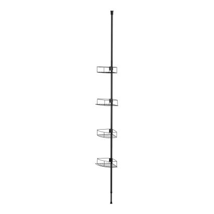 WENKO 24568100-DOLCEDO kulmahylly 31x230 cm ruostumaton teräs/musta