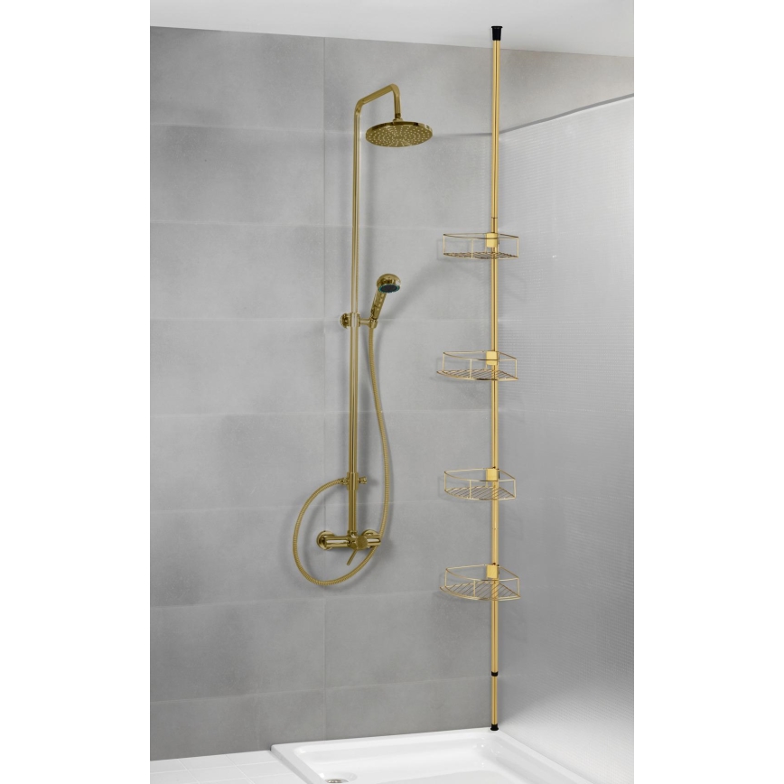 WENKO 24569100-DOLCEDO kulmahylly 31x275 cm kultainen