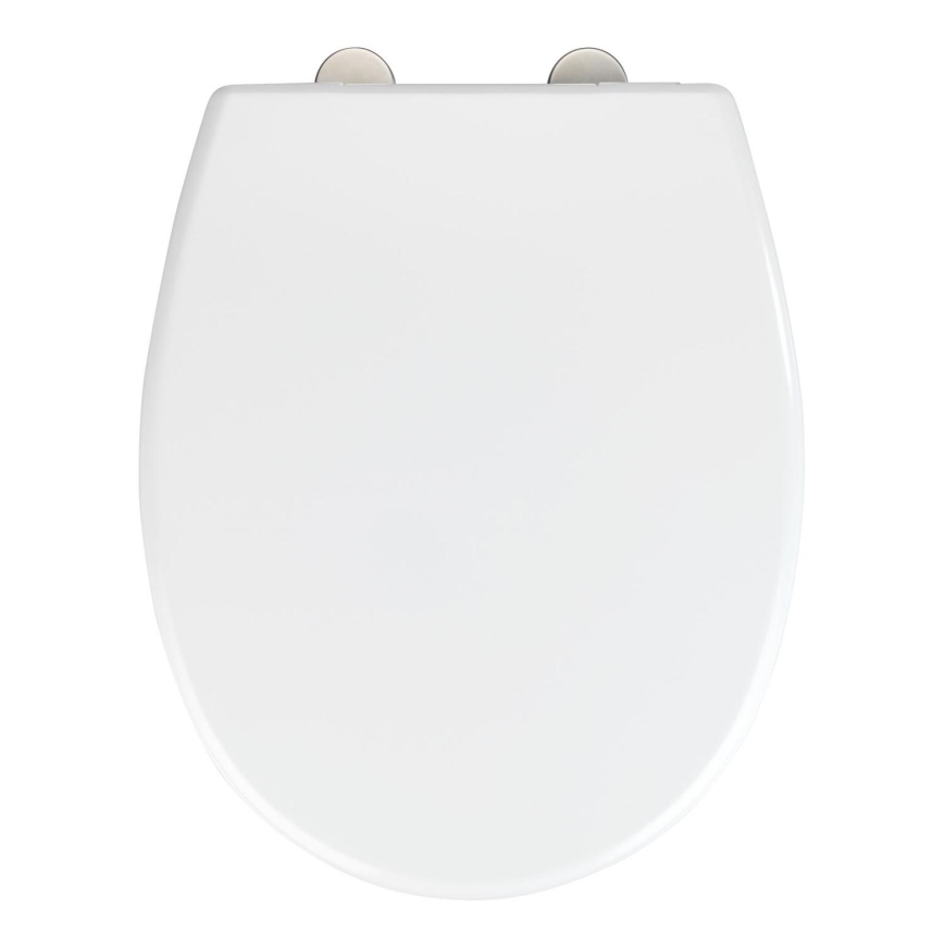 WENKO 24571100-WC istuinkansi VORNO NEO 46x37 cm valkoinen/hopea