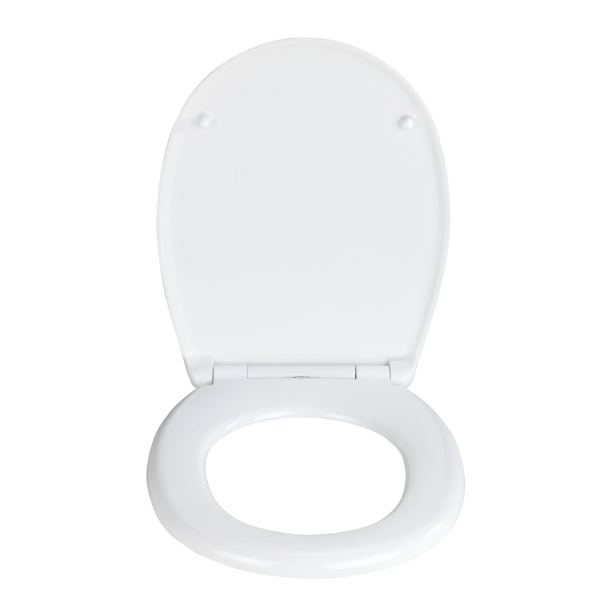 WENKO 24571100-WC istuinkansi VORNO NEO 46x37 cm valkoinen/hopea