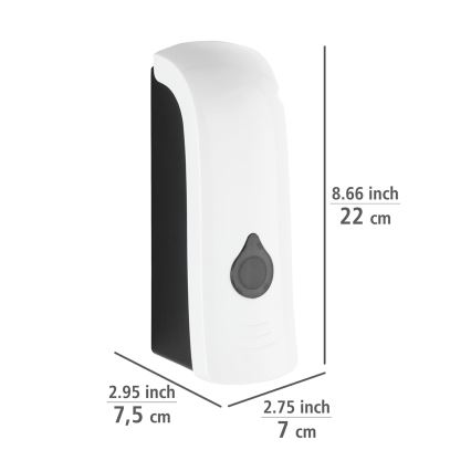 WENKO 24588100 - RANERA-saippua-annostelija 740 ml valkoinen/musta