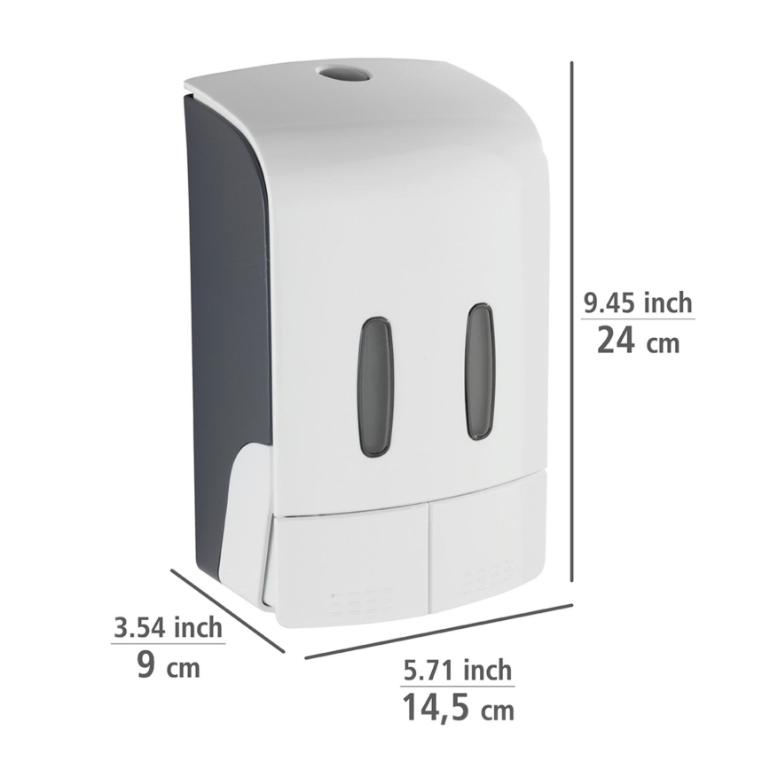 WENKO 24591100-Saippua-annostelija TARTAS 480 ml valkoinen/harmaa
