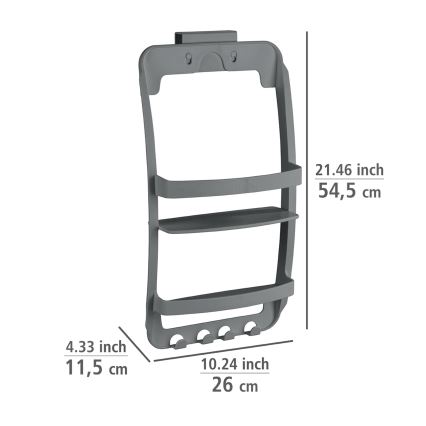 WENKO 24633100 - Hylly UNIVERSAL 26x54,5 cm antrasiitti