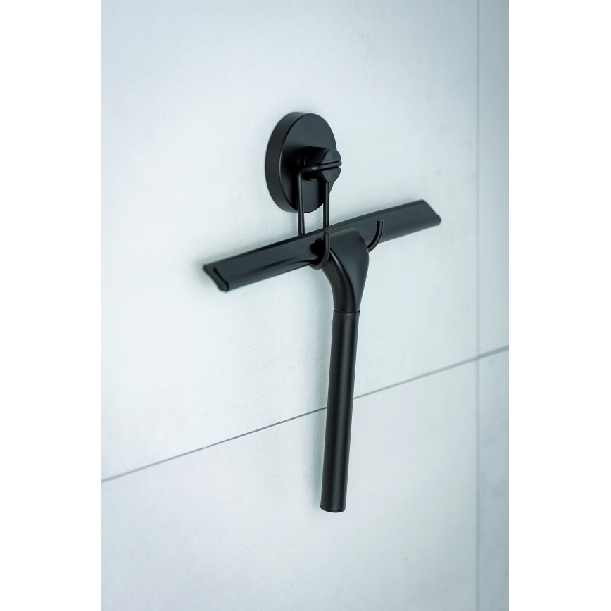 WENKO 24731100-Pyöreä VACUUM-LOC-suihkukaavin 24,5x25 cm musta