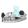 WENKO 24735100 - VACUUM-LOC pyöreä hylly, musta, 35 x 22,5 cm