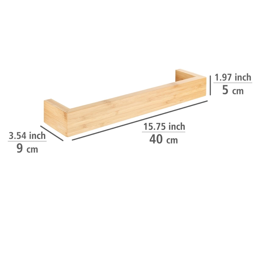 WENKO 24741100 - BAMBUSA-pyyheteline 40 x 9 cm, ruskea