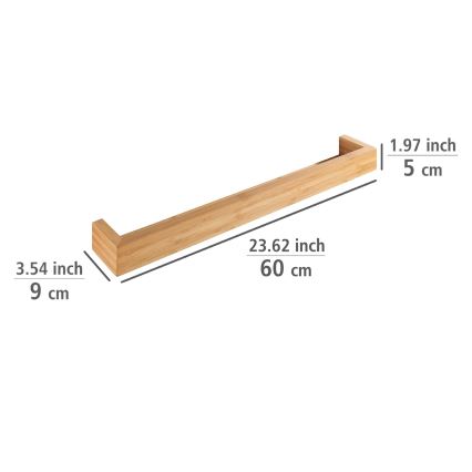 WENKO 24744100 - BAMBUSA-hylly 60x9 cm ruskea