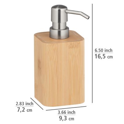 WENKO 24747100 - Saippuapumppu BAMBUSA 9,3x16,5 cm ruskea