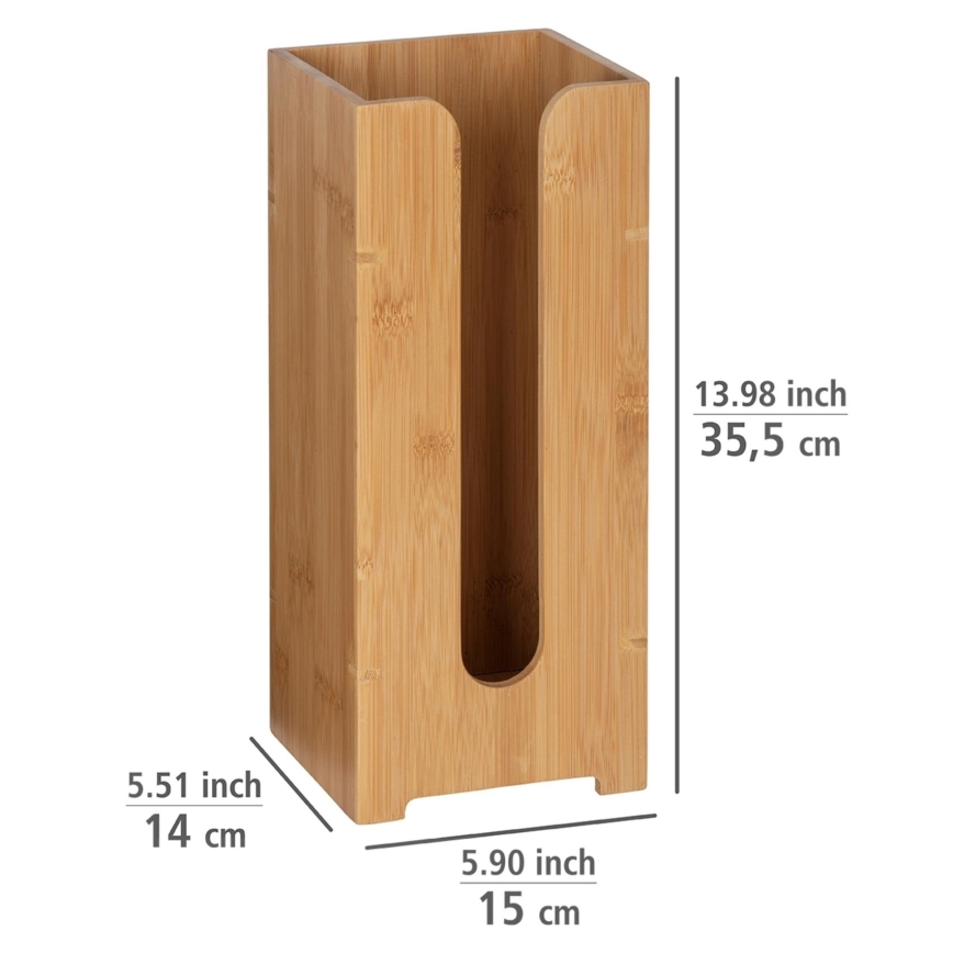 WENKO 24749100 - WC-paperiteline BAMBUSA 15x35,5 cm ruskea