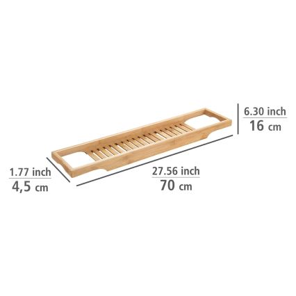 WENKO 24750100 - Kylpyammehylly BAMBUSA 70x16 cm ruskea