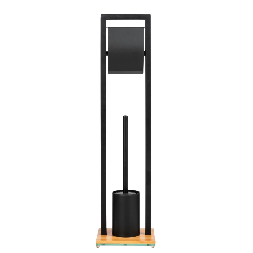 WENKO 24751100 - WC-setti BAMBU⁠SA 18x72,5 cm musta/ruskea