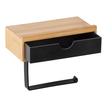 WENKO 24754100 - WC-paperiteline BAMBUSA 18,5x14 cm ruskea/musta