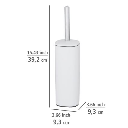 WENKO 24776100 - WC-harja ALASSIO 9,3x39,2 cm ruostumaton teräs/valkoinen