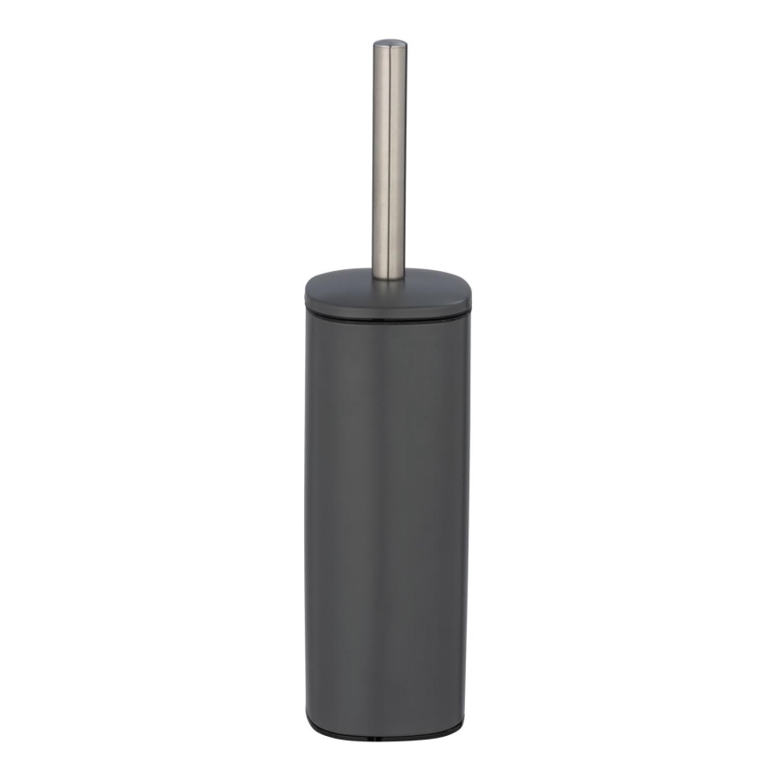 WENKO 24777100 - WC-setti ALASSIO 9,3x39,2 cm ruostumaton teräs/harmaa