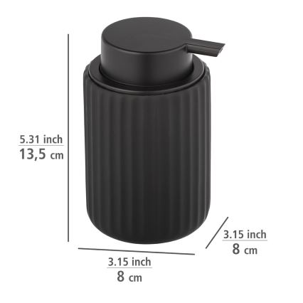 WENKO 24804100 - Saippuapumppu BELLUNO 8x13,5 cm musta