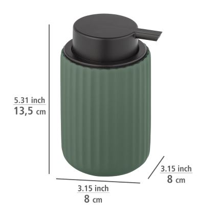 WENKO 24807100 - Saippua-annostelija BELLUNO 8x13,5 cm vihreä/musta