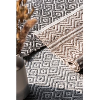 WENKO 24868100 - SHAKI-matto 50 x 80 cm, beige/valkoinen