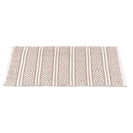 WENKO 24868100 - SHAKI-matto 50 x 80 cm, beige/valkoinen