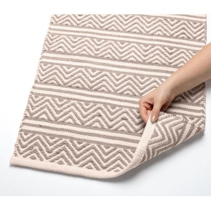 WENKO 24868100 - SHAKI-matto 50 x 80 cm, beige/valkoinen