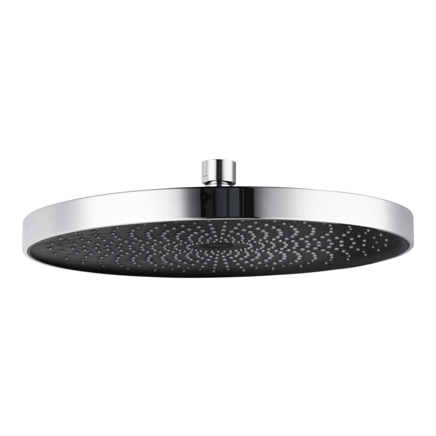 WENKO 24910100 - Suihkupää SOFTWATER 26x26 cm kiiltävä kromi/musta