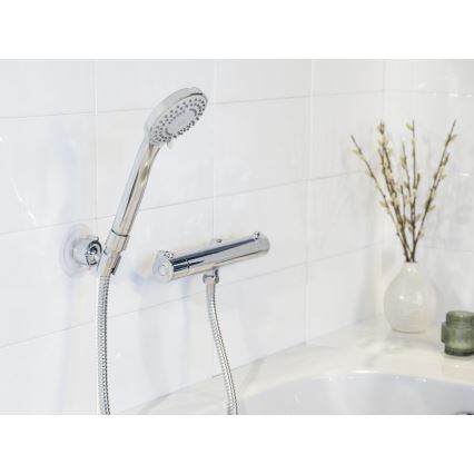 WENKO 24918100 - Suihkupää BASIC LINE 9,5x9,5 cm kiiltävä kromi/hopea