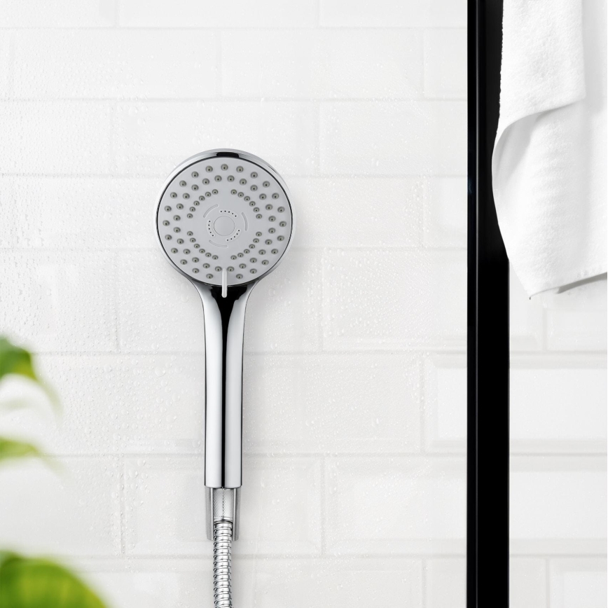 WENKO 24918100 - Suihkupää BASIC LINE 9,5x9,5 cm kiiltävä kromi/hopea