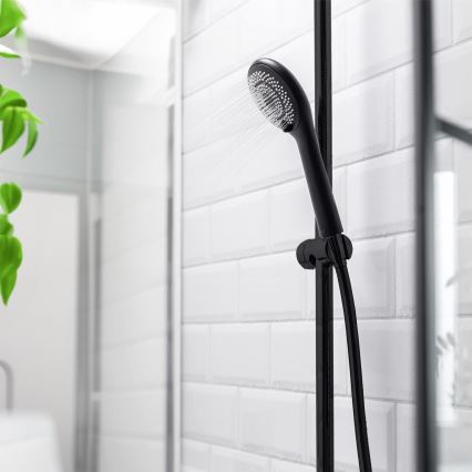 WENKO 24924100 - Suihkupää WATERSAVING SYSTEM 11x11 cm musta
