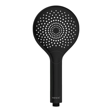 WENKO 24925100 - Suihkupää vedensäästöjärjestelmällä, halkaisija 12 cm, musta