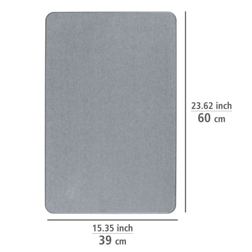 WENKO 24936100-SIMI-matto 39x60 cm harmaa