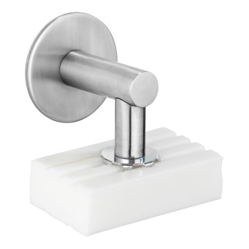 WENKO 24971100-Saippuateline TURBO-LOC 4,5x7 cm hopeanvärinen