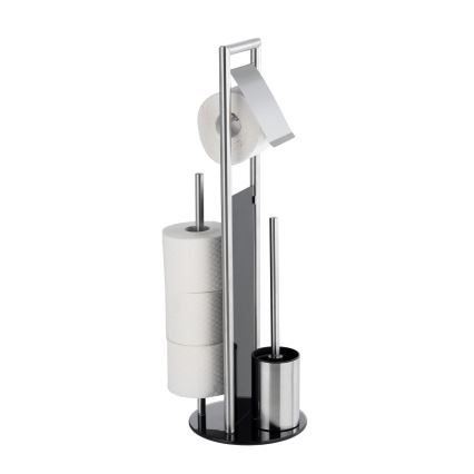 WENKO 24981800 - WC-setti RAVINA 20x70 cm ruostumaton teräs/hopeanvärinen