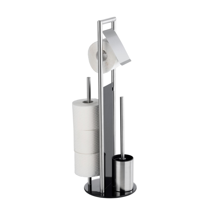 WENKO 24981800 - WC-setti RAVINA 20x70 cm ruostumaton teräs/hopeanvärinen