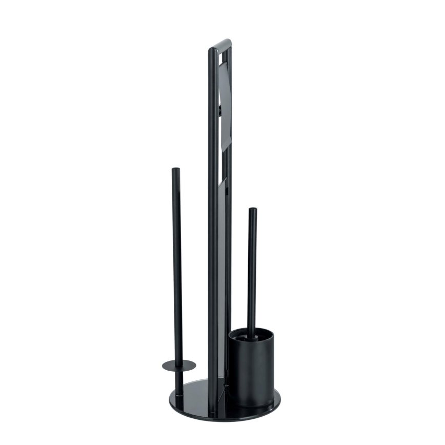 WENKO 24982800 - WC-setti RAVINA 20x70 cm ruostumaton teräs/musta