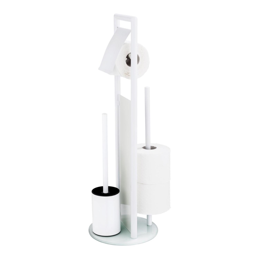 WENKO 24983800 - WC-setti RAVINA 20x70 cm ruostumaton teräs/valkoinen