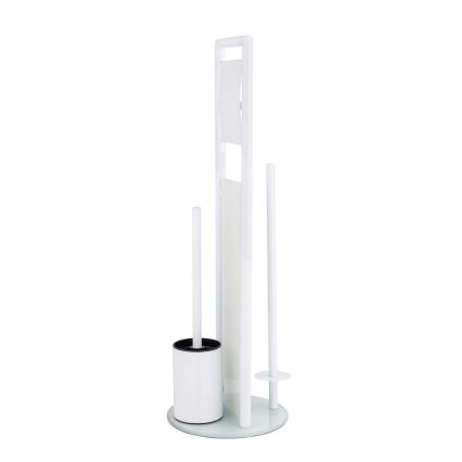 WENKO 24983800 - WC-setti RAVINA 20x70 cm ruostumaton teräs/valkoinen