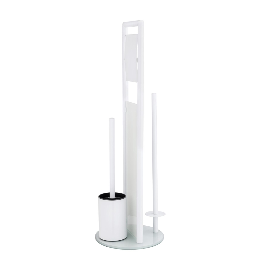 WENKO 24983800 - WC-setti RAVINA 20x70 cm ruostumaton teräs/valkoinen