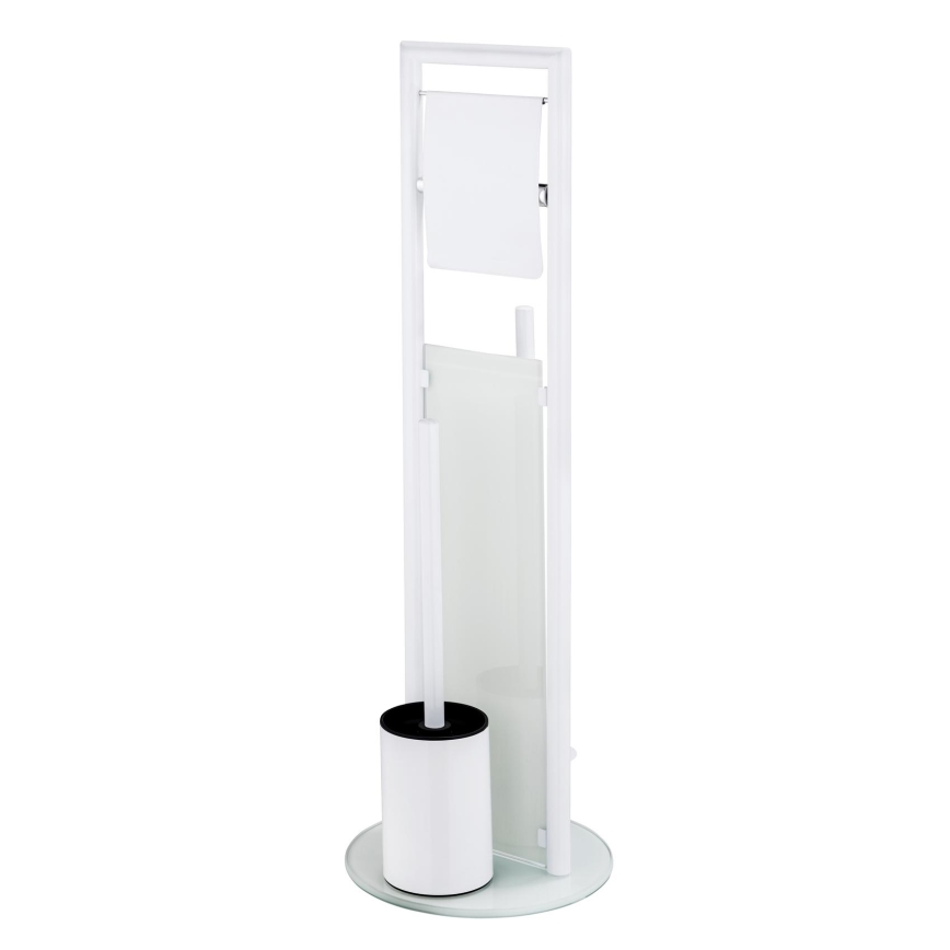 WENKO 24983800 - WC-setti RAVINA 20x70 cm ruostumaton teräs/valkoinen