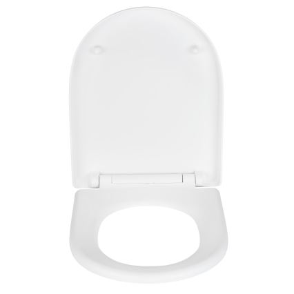 WENKO 24988100-WC WC-istuin EXCLUSIVE 45x36,5 cm valkoinen/hopea