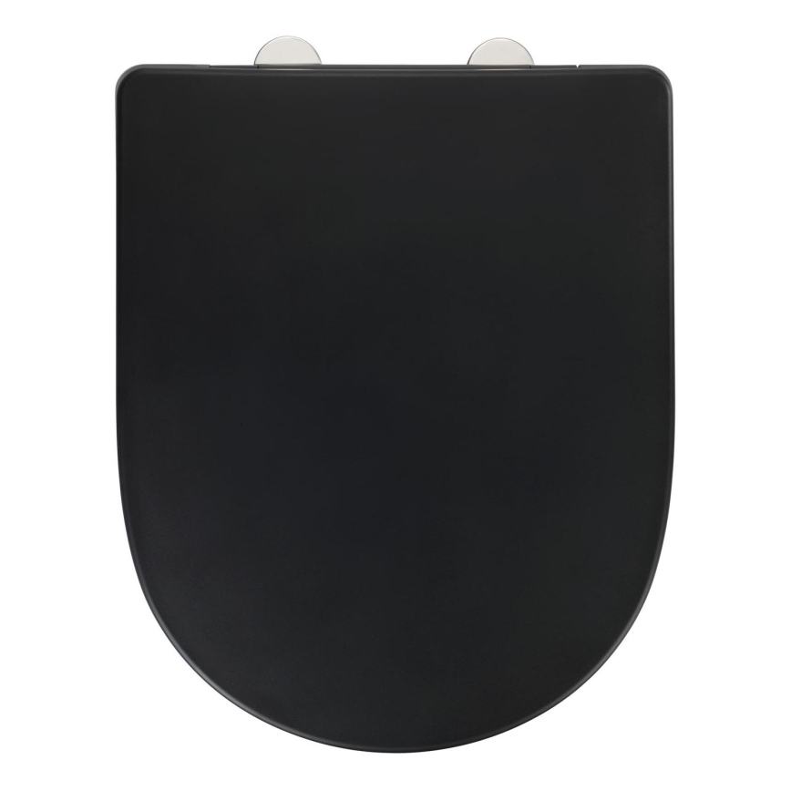WENKO 24989100-WC istuin EXCLUSIVE 36,5x45 cm musta/hopea