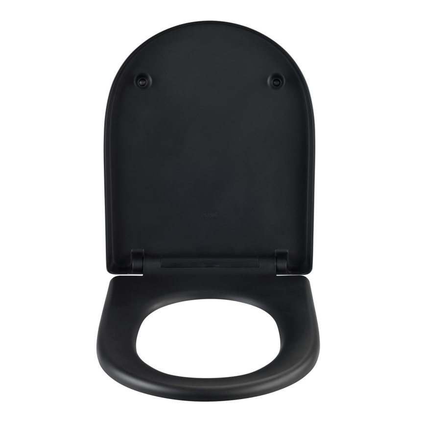WENKO 24989100-WC istuin EXCLUSIVE 36,5x45 cm musta/hopea