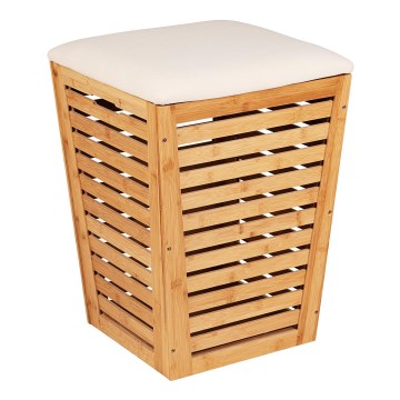 WENKO 25143100 - BAMBUSA-pyykkikori 40x56 cm ruskea