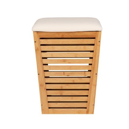 WENKO 25143100 - BAMBUSA-pyykkikori 40x56 cm ruskea
