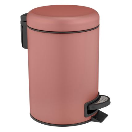 WENKO 25155100 - Roskakori LEMAN 17x25 cm vaaleanpunainen/musta