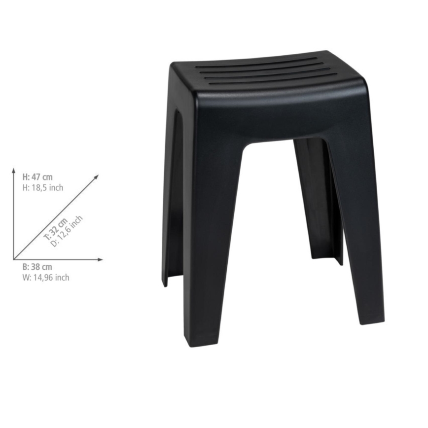 WENKO 25156100 - Jakkara KUMBA 38x47 cm musta