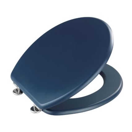 WENKO 25172100-WC istuimen kansi PRIMA 37x41 cm sininen/hopea