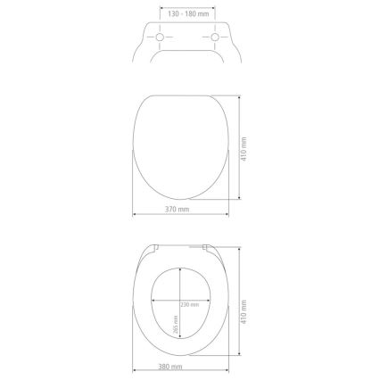 WENKO 25172100-WC istuimen kansi PRIMA 37x41 cm sininen/hopea