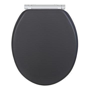 WENKO 25218100-WC-istuin MORRA 35x42 cm antrasiitti/hopea