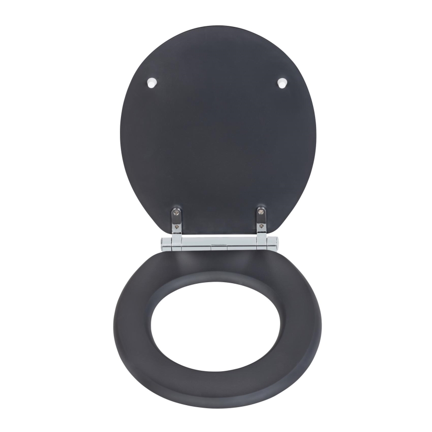 WENKO 25218100-WC-istuin MORRA 35x42 cm antrasiitti/hopea