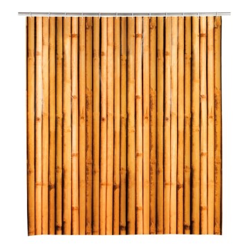 WENKO 25233100 - Suihkuverho BAMBUSA 180x200 cm ruskea